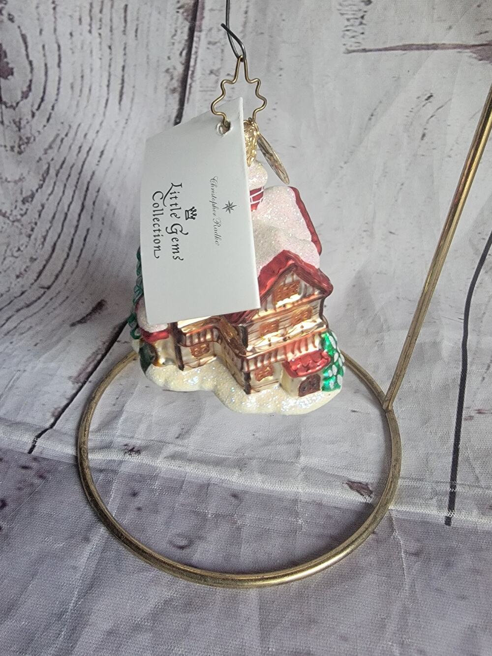Christopher Radko The Coziest Cottage glass Christmas Ornament from the Little